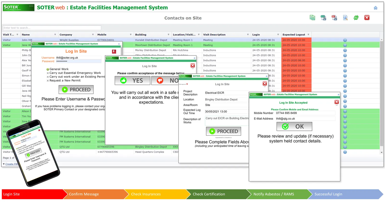 SOTERwebAccessITLoginSite SOTERweb Cloud CAFM System